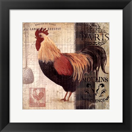 Framed Cockerel II Print