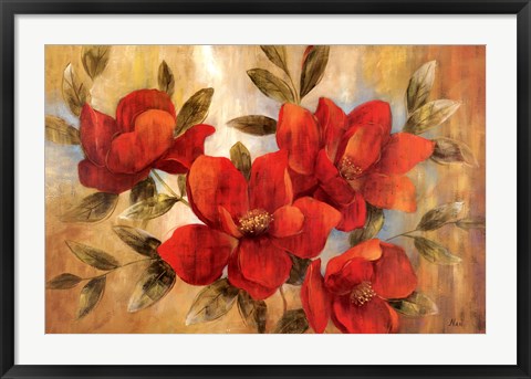 Framed Jardin Rouge II Print