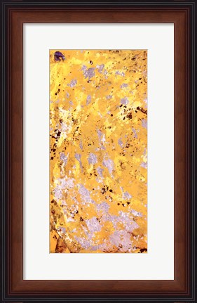 Framed Silvery Yellow I Print