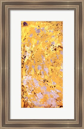 Framed Silvery Yellow I Print