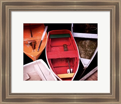 Framed Wooden Rowboats XI Print