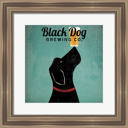 Framed Black Dog Brewing Co Square Print