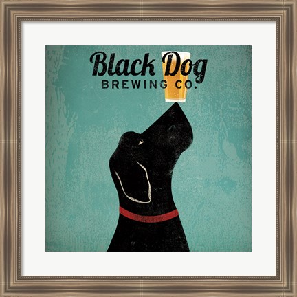 Framed Black Dog Brewing Co Square Print