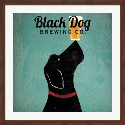 Framed Black Dog Brewing Co Square Print