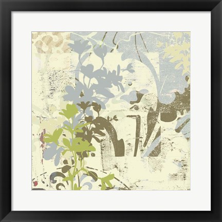 Framed Floral Swhirls III Print