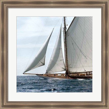 Framed Sailing South B Print