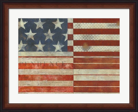 Framed Flag of Independence Print