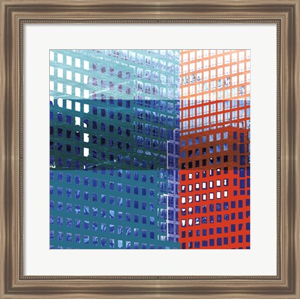 Framed Bright City II Print