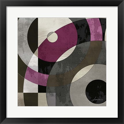 Framed Concentric Squares I Print