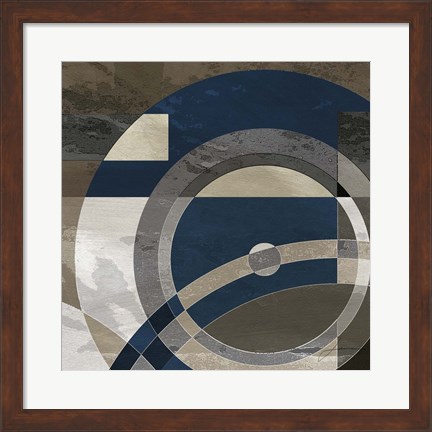 Framed Concentric Squares II Print