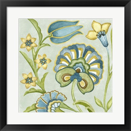 Framed Decorative Golden Bloom II Print