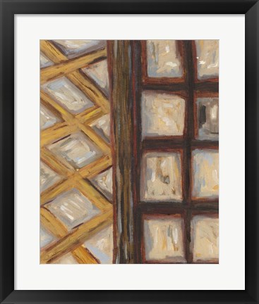 Framed Textured Windows I Print