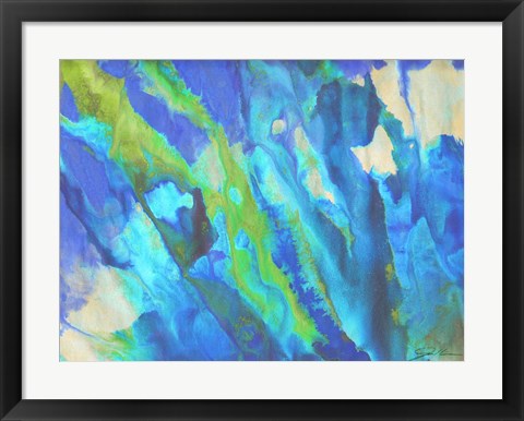 Framed Blue Crush I Print