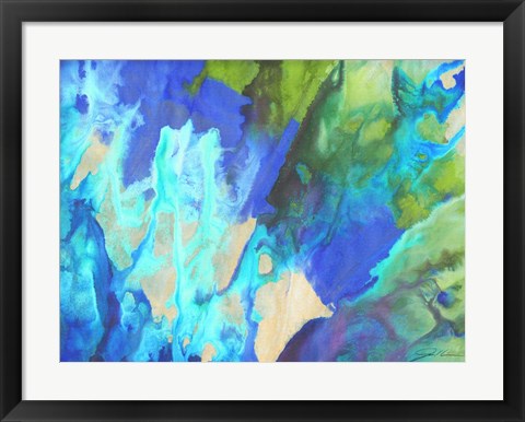 Framed Blue Crush II Print