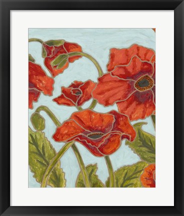 Framed Poppy Talk I Print