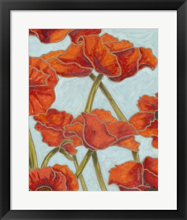 Framed Poppy Talk II Print