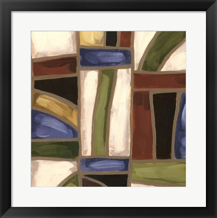 Framed Stained Glass Abstraction III Print