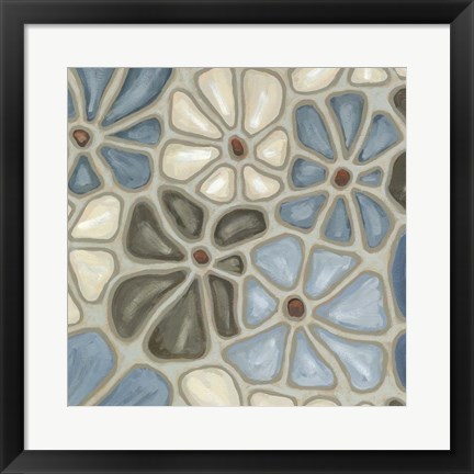 Framed Tiled Petals II Print