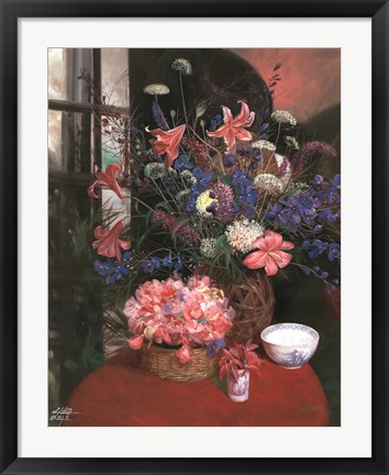 Framed Floral Still Life I Print