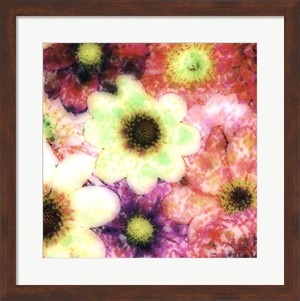 Framed Floral Reef I Print