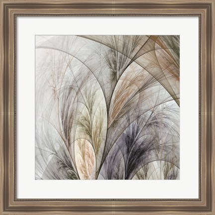 Framed Fractal Grass V Print