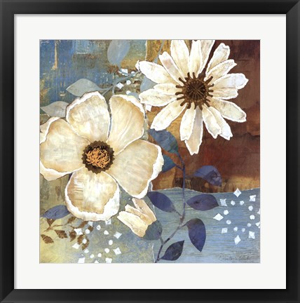 Framed Flowers At Dawn II Print