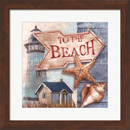 Framed To the Beach Print