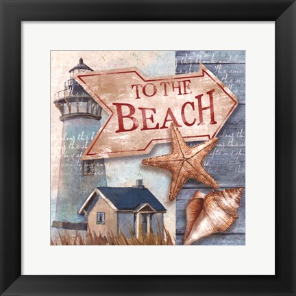 Framed To the Beach Print