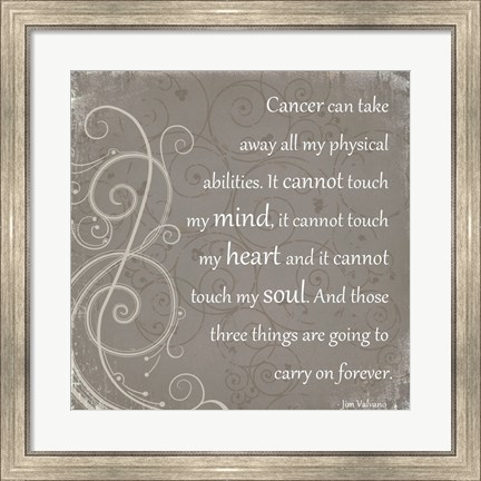 Framed My Mind, My Heart, My Soul - Jimmy V Print