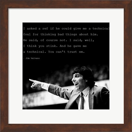 Framed You Can&#39;t Trust Em, Jimmy V Print