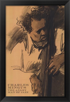 Framed Charles Mingus Print