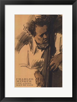 Framed Charles Mingus Print