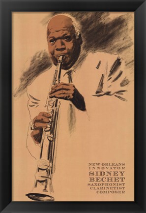 Framed Sidney Bechet Print