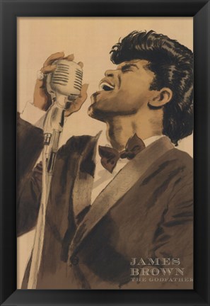 Framed James Brown Print