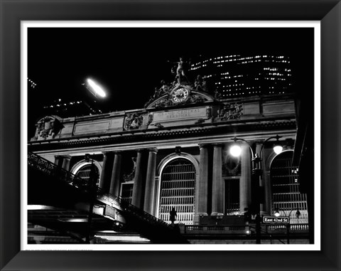 Framed Grand Central Station at Night Print