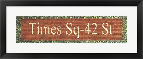 Framed Times Square - 42nd Street Subway Sign Print