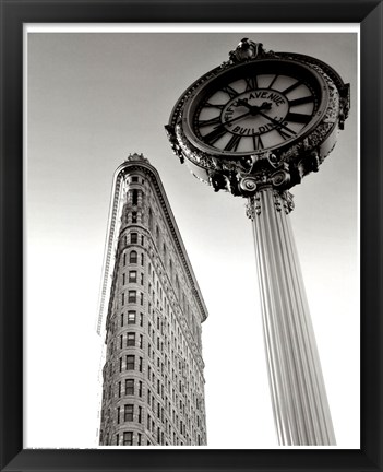 Framed Flatiron Clock Print