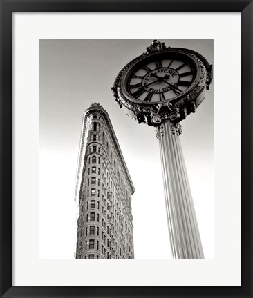 Framed Flatiron Clock Print