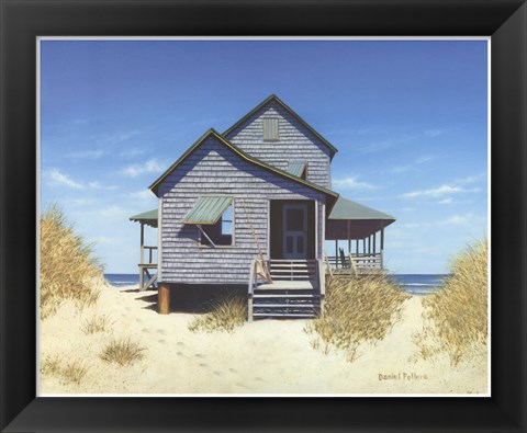 Framed Oceanfront Bungalow Print