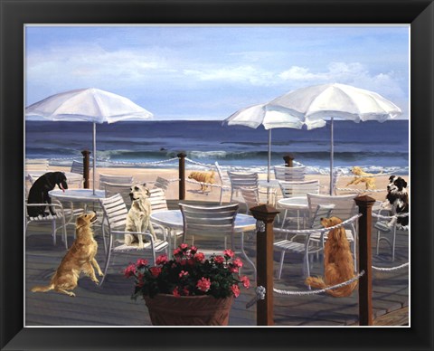 Framed Beach Club Tails Print