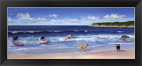 Framed Hot Dogs Surf Print