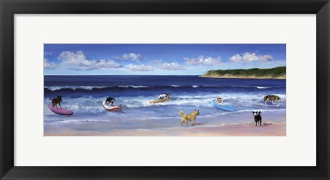 Framed Hot Dogs Surf Print