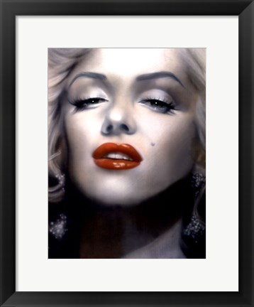 Framed Marilyn, Red Lips Print