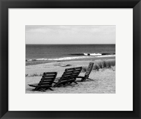 Framed Seaside Seating Print