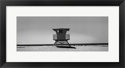 Framed Lone Lifeguard Shack Print