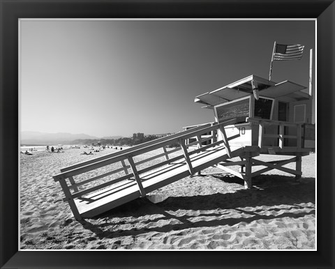 Framed California Lifeguard Stand Print