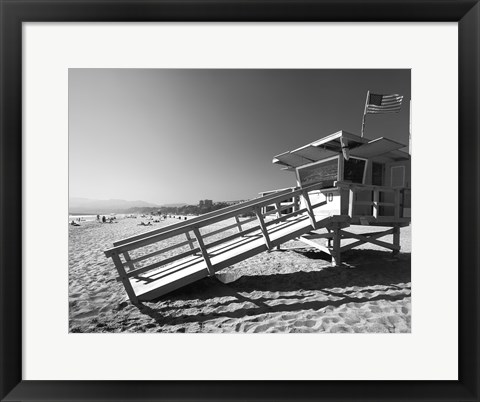 Framed California Lifeguard Stand Print