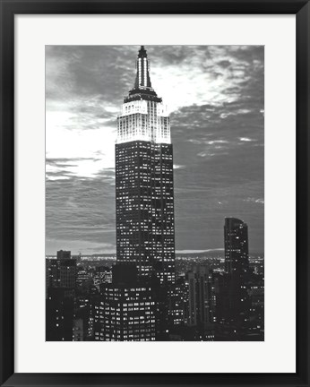 Framed Empire State Evening Print