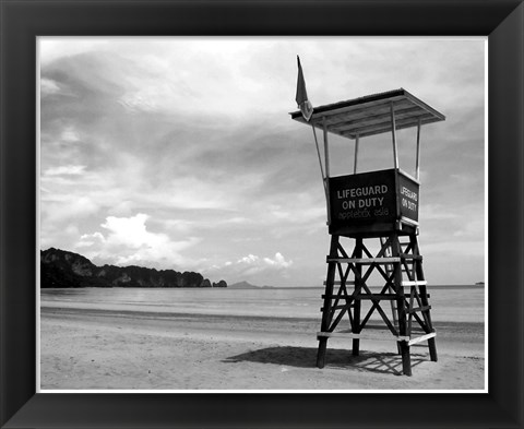 Framed Lifeguard Observation Tower Print