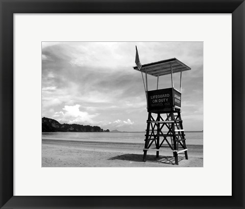 Framed Lifeguard Observation Tower Print